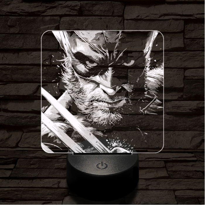 Rozsomák 7 színű valósághű 3D led lámpa