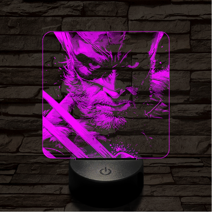 Rozsomák 7 színű valósághű 3D led lámpa