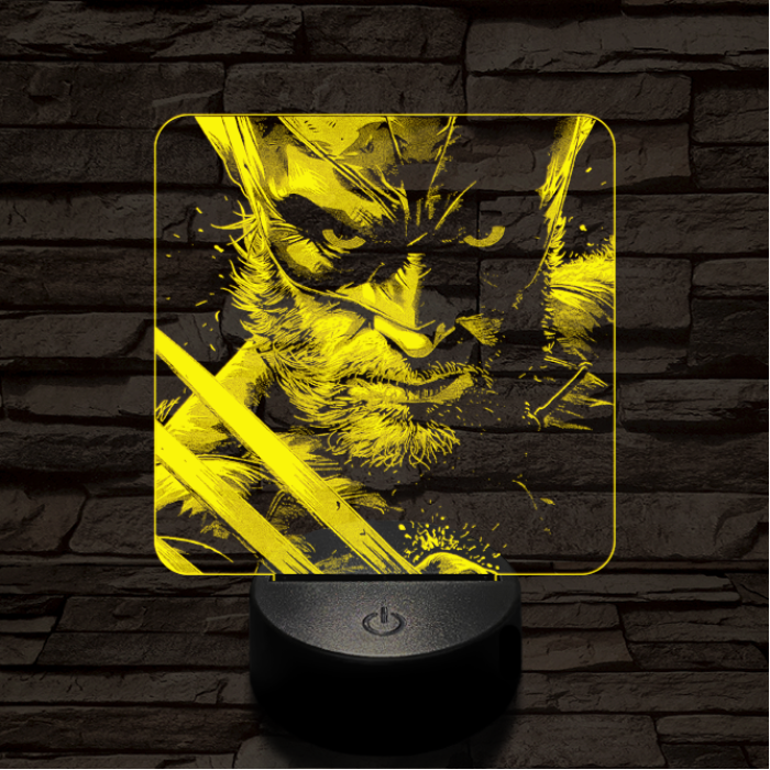 Rozsomák 7 színű valósághű 3D led lámpa