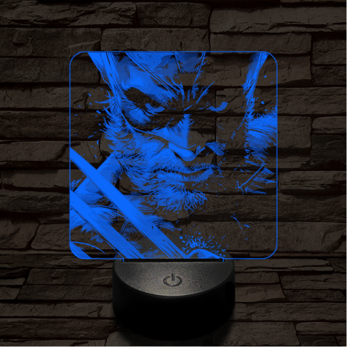 Rozsomák 7 színű valósághű 3D led lámpa