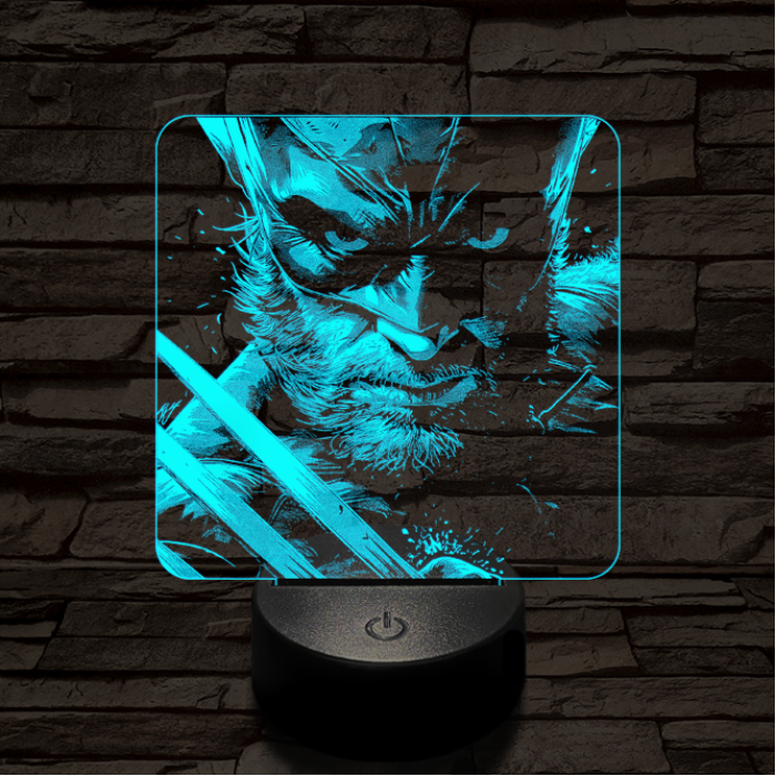 Rozsomák 7 színű valósághű 3D led lámpa