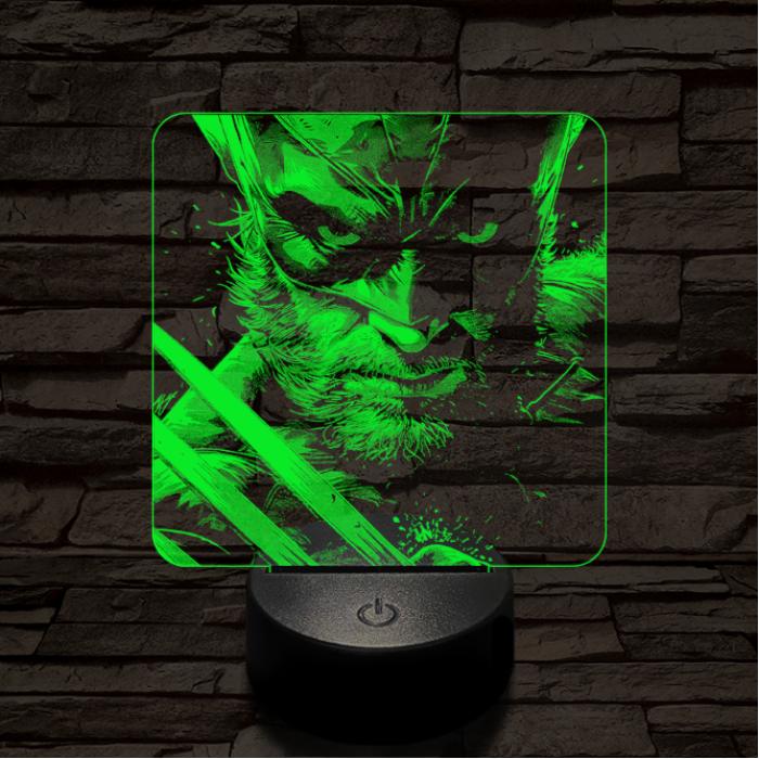 Rozsomák 7 színű valósághű 3D led lámpa