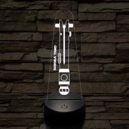 Ahsoka Tano fénykardja 7 színű 3D led lámpa