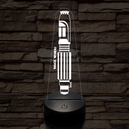 Mace Windu fénykardja 7 színű 3D led lámpa