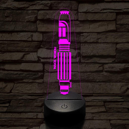 Mace Windu fénykardja 7 színű 3D led lámpa