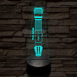 Plo Koon fénykardja 7 színű 3D led lámpa