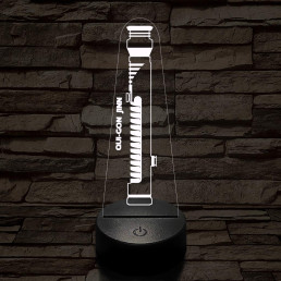 Qui-Gon Jinn fénykardja 7 színű 3D led lámpa