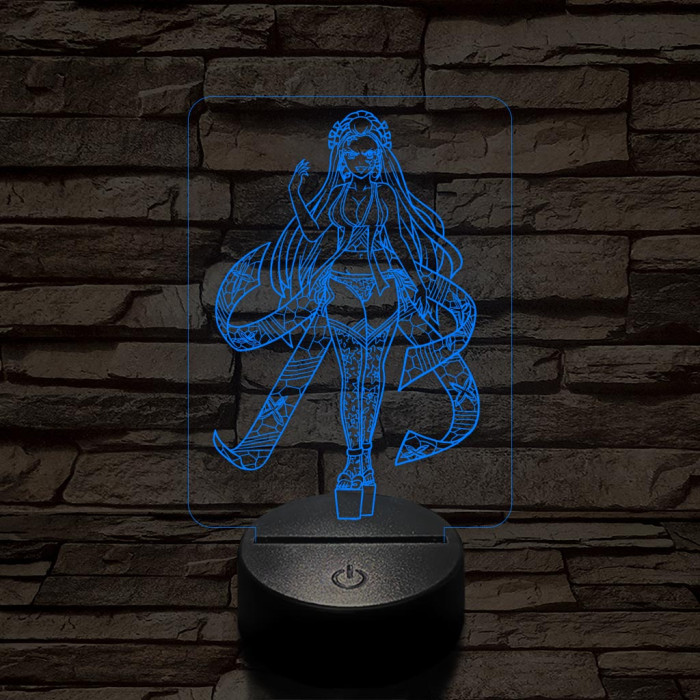 Daki a Demon Slayer-ből 7 színű 3D led lámpa