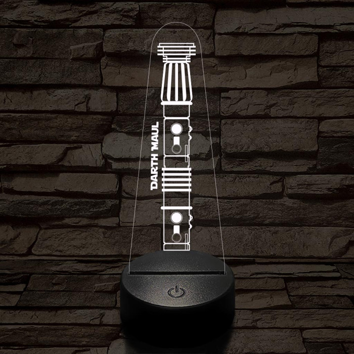 Darth Maul fénykardja 7 színű 3D led lámpa
