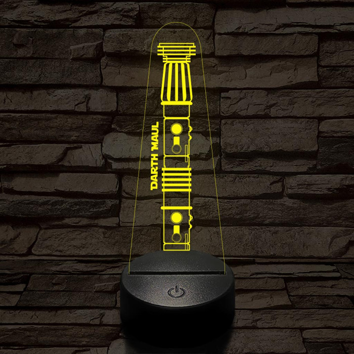 Darth Maul fénykardja 7 színű 3D led lámpa