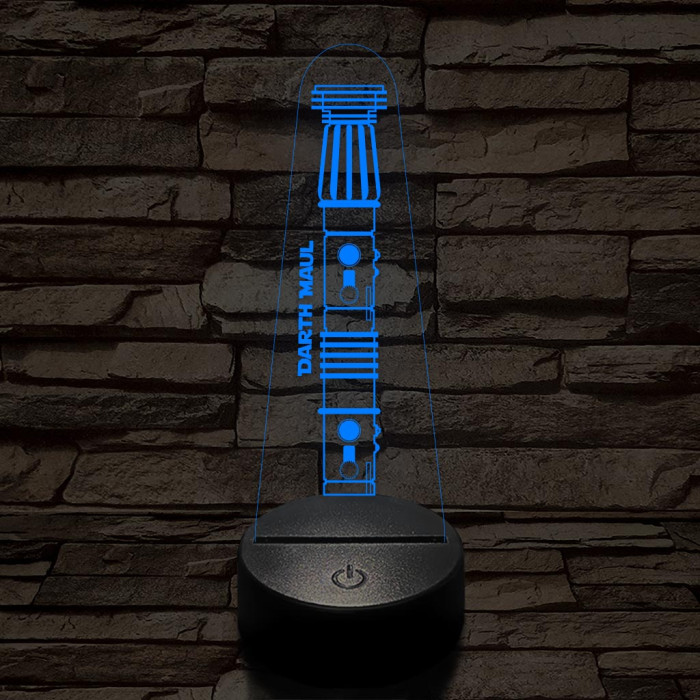 Darth Maul fénykardja 7 színű 3D led lámpa