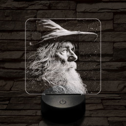 Gandalf 7 színű valósághű 3D led lámpa