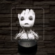 Groot csodálkozik 7 színű valósághű 3D led lámpa