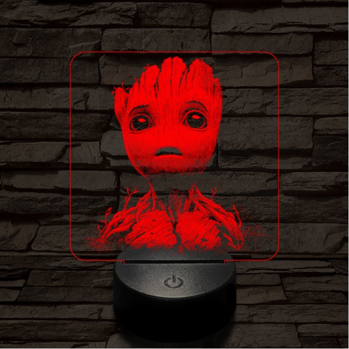 Groot csodálkozik 7 színű valósághű 3D led lámpa