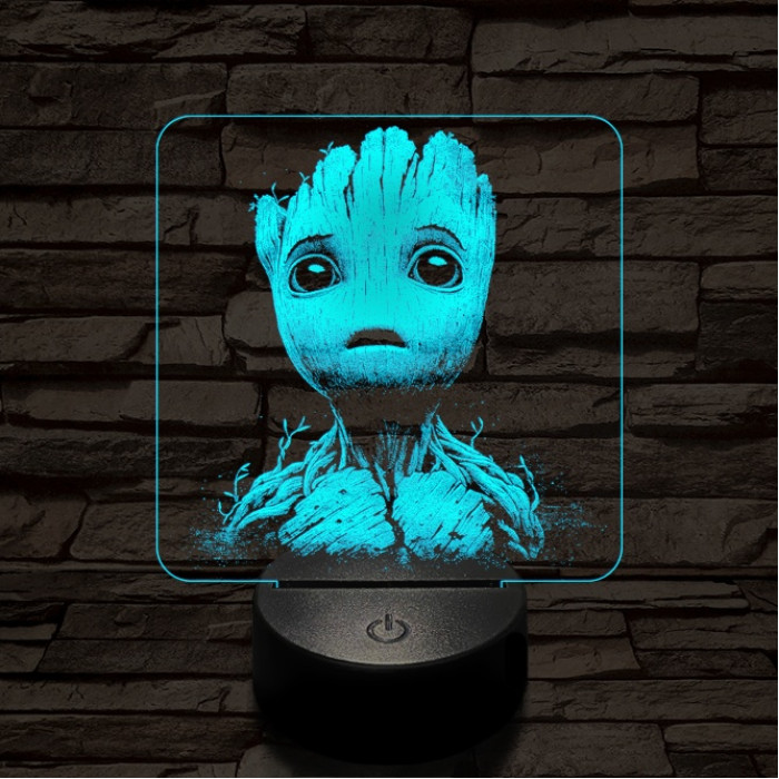 Groot csodálkozik 7 színű valósághű 3D led lámpa