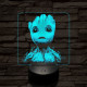 Groot csodálkozik 7 színű valósághű 3D led lámpa