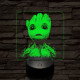 Groot csodálkozik 7 színű valósághű 3D led lámpa