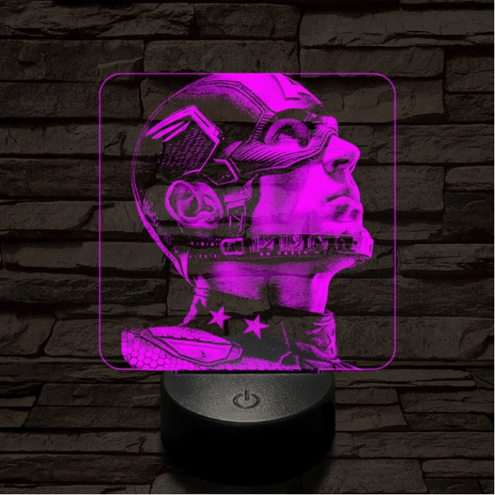 Nagy hős 7 színű valósághű 3D led lámpa