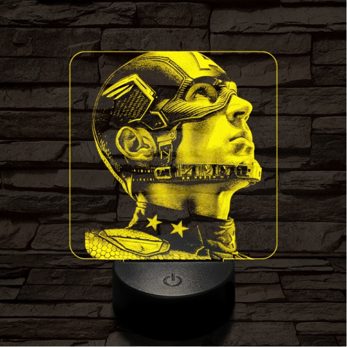 Nagy hős 7 színű valósághű 3D led lámpa