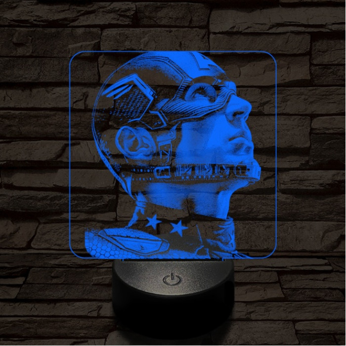 Nagy hős 7 színű valósághű 3D led lámpa