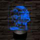 Nagy hős 7 színű valósághű 3D led lámpa