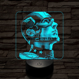 Nagy hős 7 színű valósághű 3D led lámpa