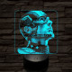 Nagy hős 7 színű valósághű 3D led lámpa