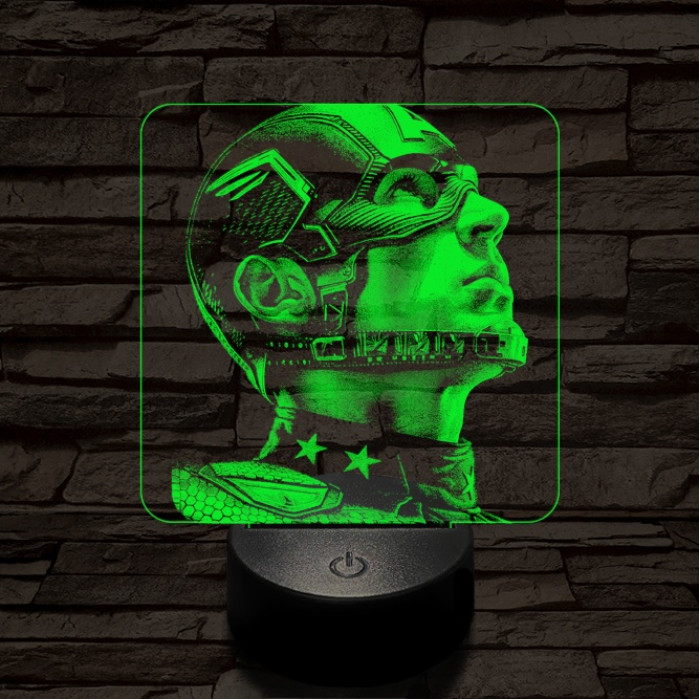 Nagy hős 7 színű valósághű 3D led lámpa