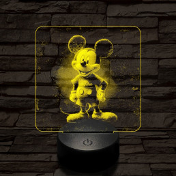 Mickey Egér vidám 7 színű valósághű 3D led lámpa
