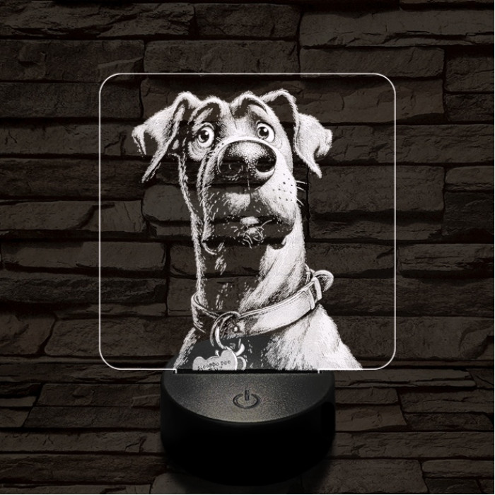 Mr Schooby Doo 7 színű valósághű 3D led lámpa