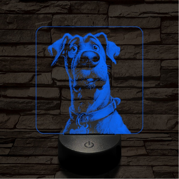 Mr Schooby Doo 7 színű valósághű 3D led lámpa