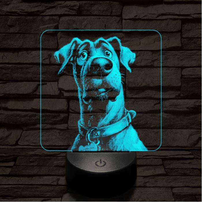 Mr Schooby Doo 7 színű valósághű 3D led lámpa