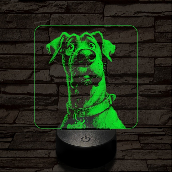 Mr Schooby Doo 7 színű valósághű 3D led lámpa