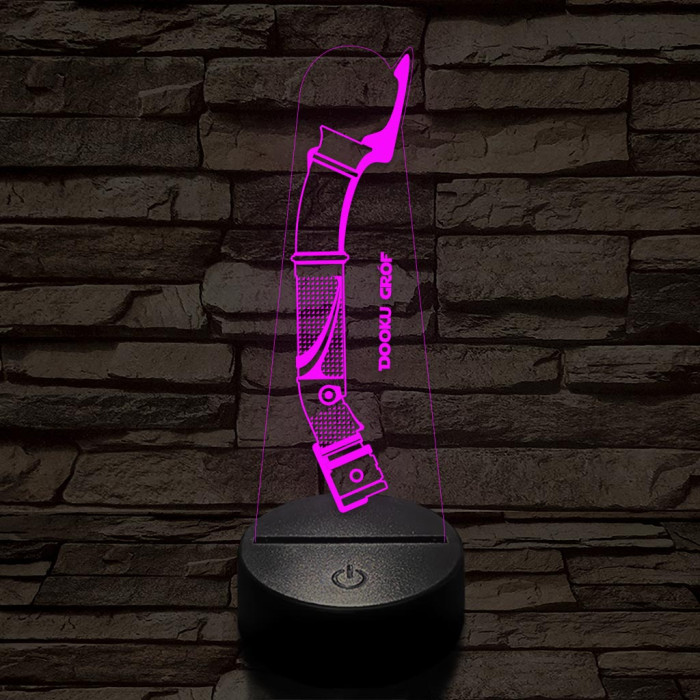 Dooku gróf fénykardja 7 színű 3D led lámpa
