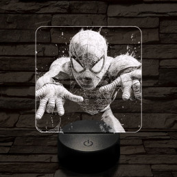 Pókember hálót vet 7 színű valósághű 3D led lámpa