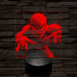 Pókember hálót vet 7 színű valósághű 3D led lámpa