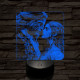Szépség és a Szörnyeteg 7 színű valósághű 3D led lámpa