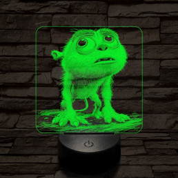 Szeszélyes szörny 7 színű valósághű 3D led lámpa