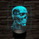T-800-as halálosztó 7 színű valósághű 3D led lámpa