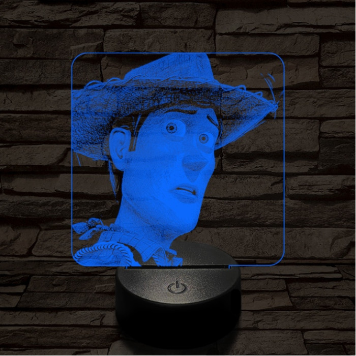 Woody 7 színű valósághű 3D led lámpa