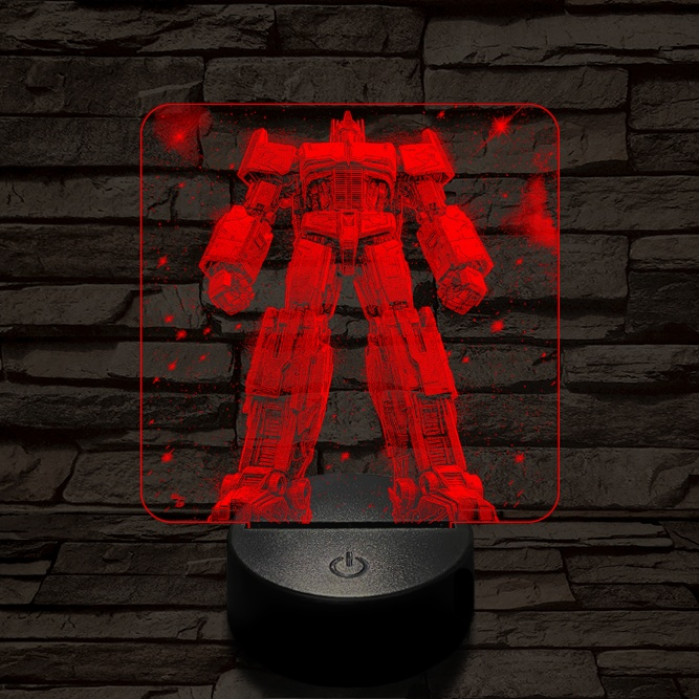 Optimus dicsősége 7 színű valósághű 3D led lámpa