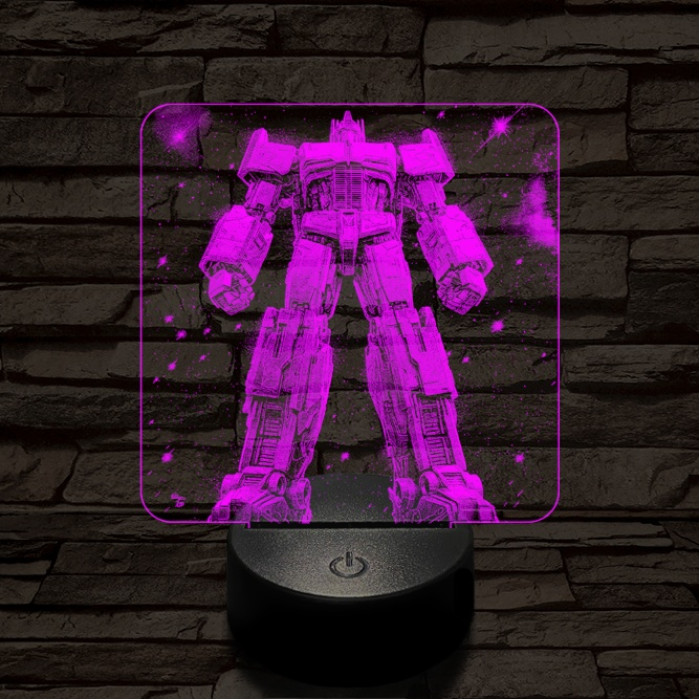 Optimus dicsősége 7 színű valósághű 3D led lámpa