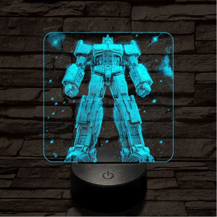 Optimus dicsősége 7 színű valósághű 3D led lámpa