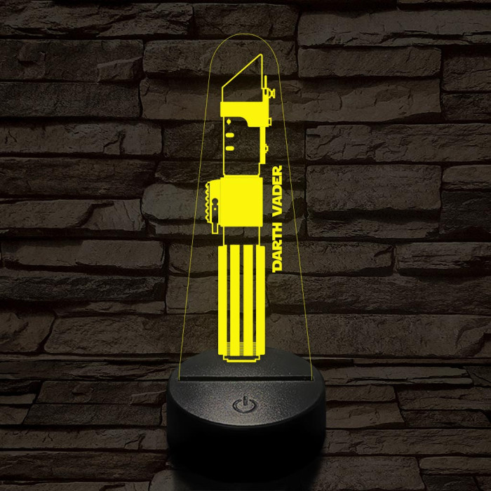 Darth Vader fénykardja fénykardja 7 színű 3D led lámpa