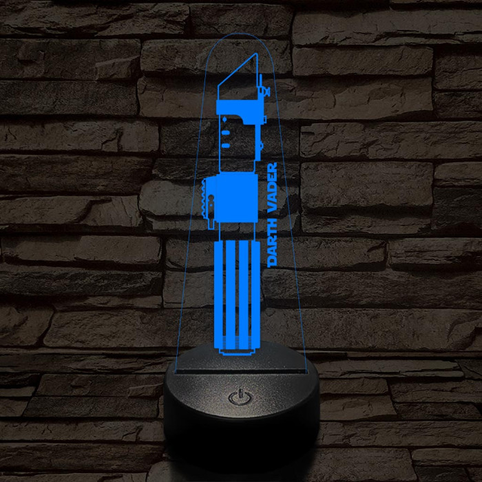 Darth Vader fénykardja fénykardja 7 színű 3D led lámpa