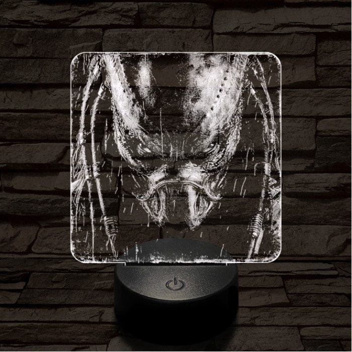 A predátor bosszúja 7 színű valósághű 3D led lámpa