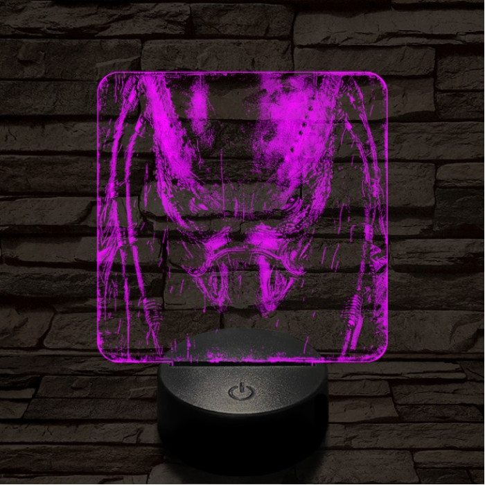 A predátor bosszúja 7 színű valósághű 3D led lámpa