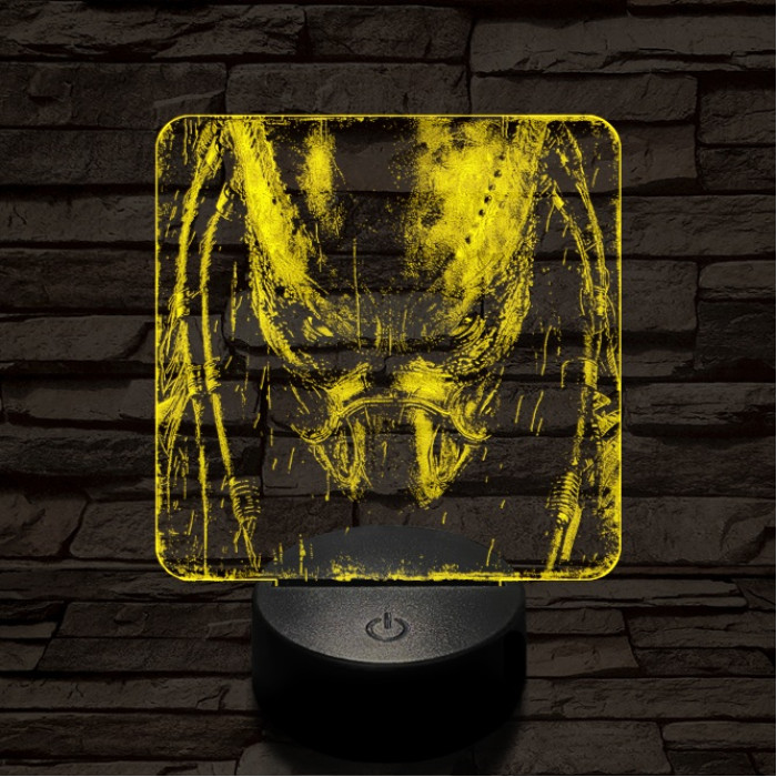 A predátor bosszúja 7 színű valósághű 3D led lámpa