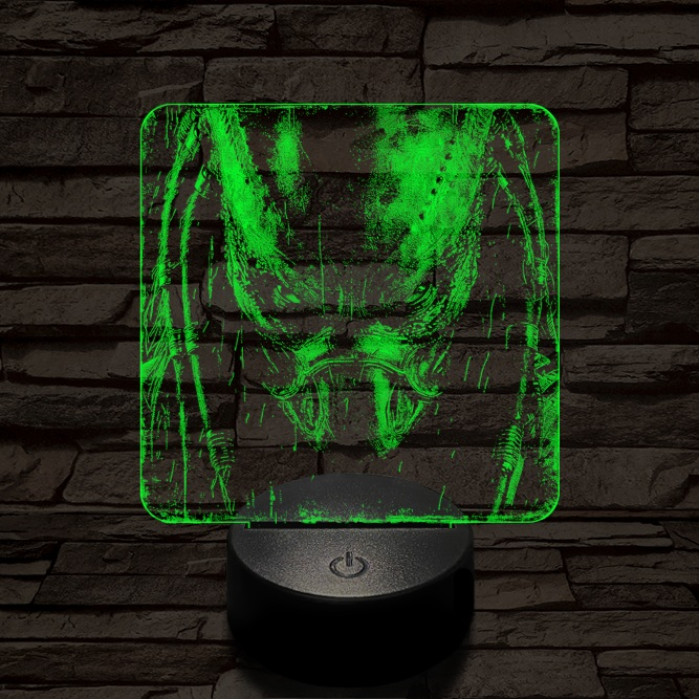 A predátor bosszúja 7 színű valósághű 3D led lámpa