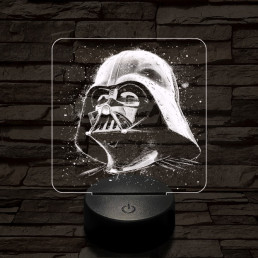 Vader sisakja 7 színű valósághű 3D led lámpa